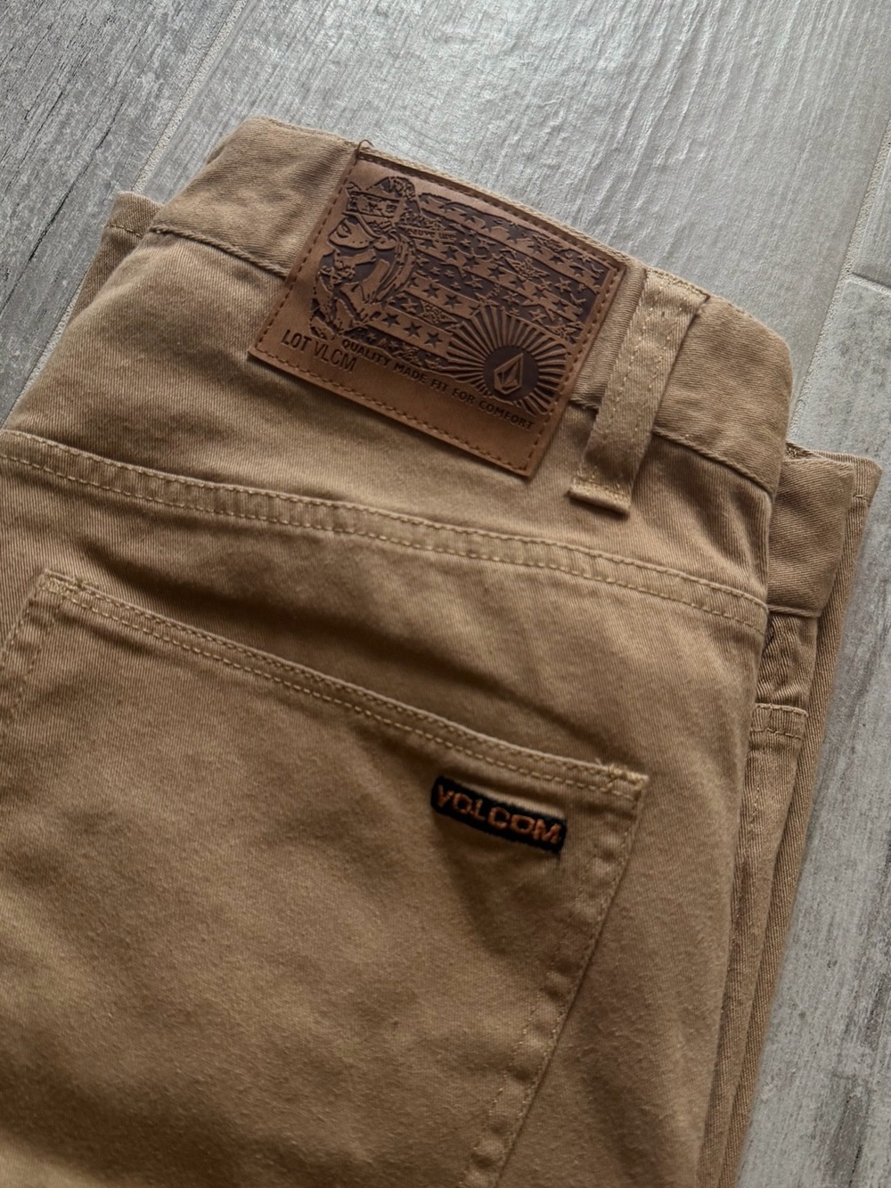 Volcom Solver Modern Straight Pants in Tan